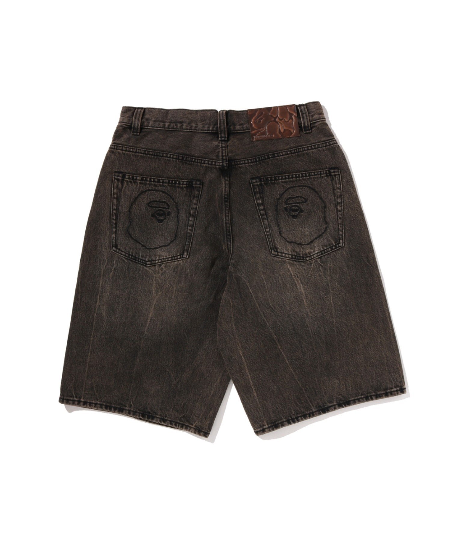 BAPE STA PATCH 13 OZ RELAXED FIT DENIM SHORTS ア ベイシング エイプ パンツ ジーンズ・デニムパンツ ベージュ ネイビー