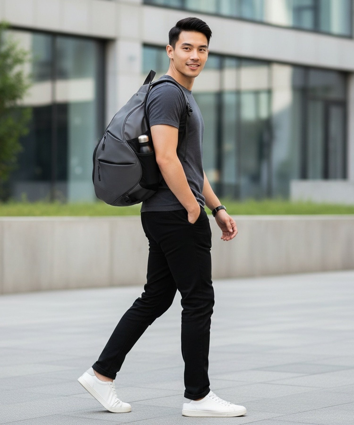 BACKYARD FAMILY SML エスエムエル THIERRY TECH SHOULDER BAG ローラ バッグ ボディバッグ・ウエストポーチ ブラック グレー