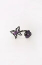 ANNA SUI 蝶・バラモチーフ リング【パープル】 アナ スイ アクセサリー・腕時計 リング・指輪 パープル【送料無料】