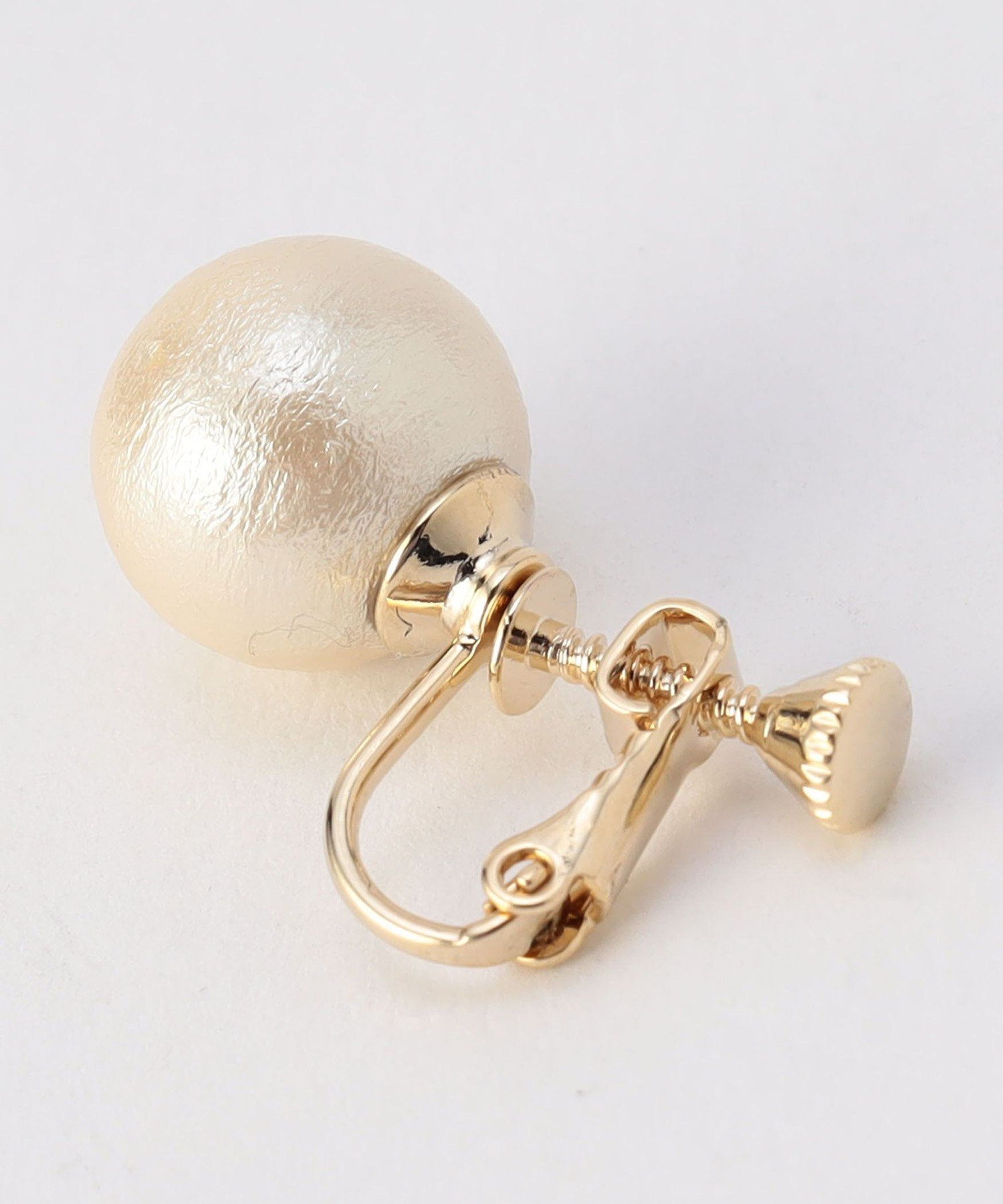 MICO COULIER コットンパールイヤリング 12mm ノーリーズ アクセサリー・腕時計 イヤリング・イヤーカフ