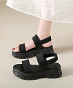【SALE/30%OFF】miniministore スポーツサンダル レディース厚底サンダル ミニミニストア シューズ・靴 サンダル ブラック ホワイト