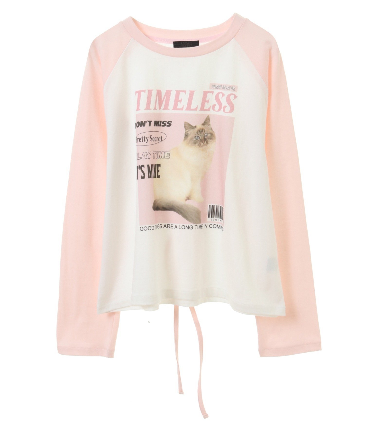 【SALE／30%OFF】Candy Stripper TIMELESS RAGLAN TOPS キャンディストリッパー トップス カットソー・Tシャツ グレー ホワイト【送料無料】のサムネイル