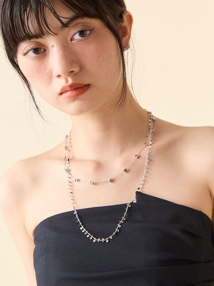 LILY BROWN ダブルチェーンモチーフネックレス リリーブラウン ファッション雑貨 その他のファッション..