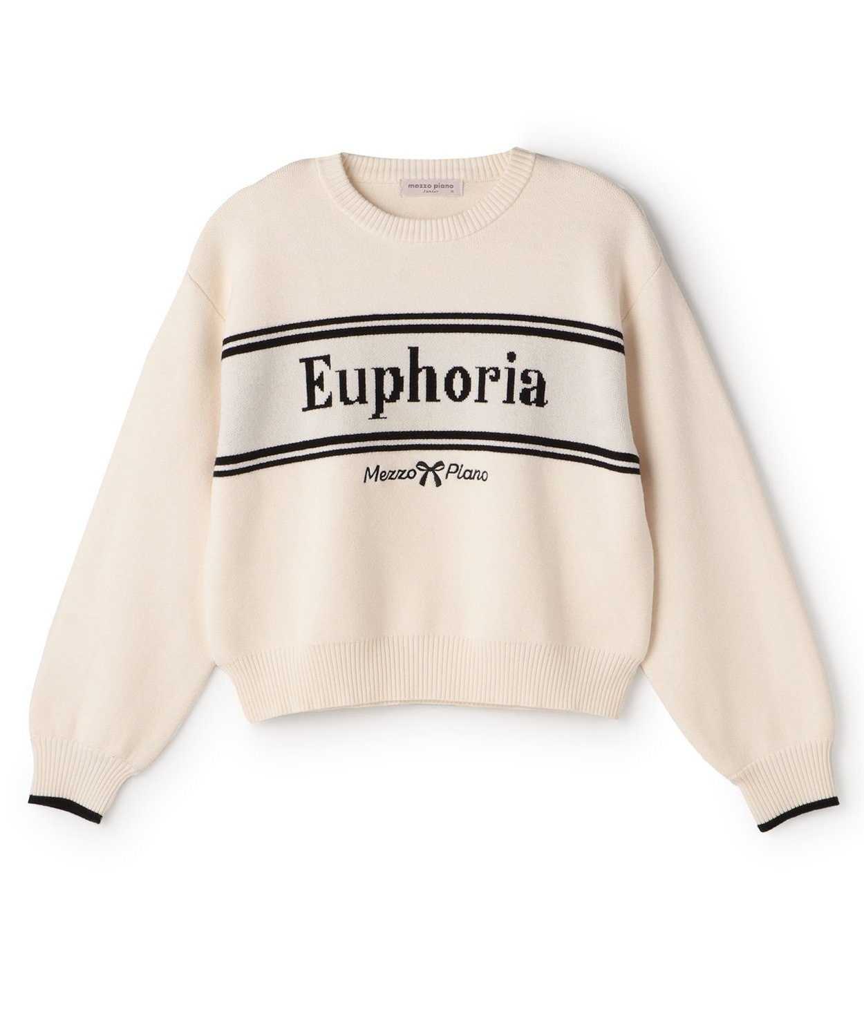 mezzo piano Junior 【福袋Bセット】ロゴジャカードニット ナルミヤオンライン トップス ニット ホワイト【送料無料】のサムネイル