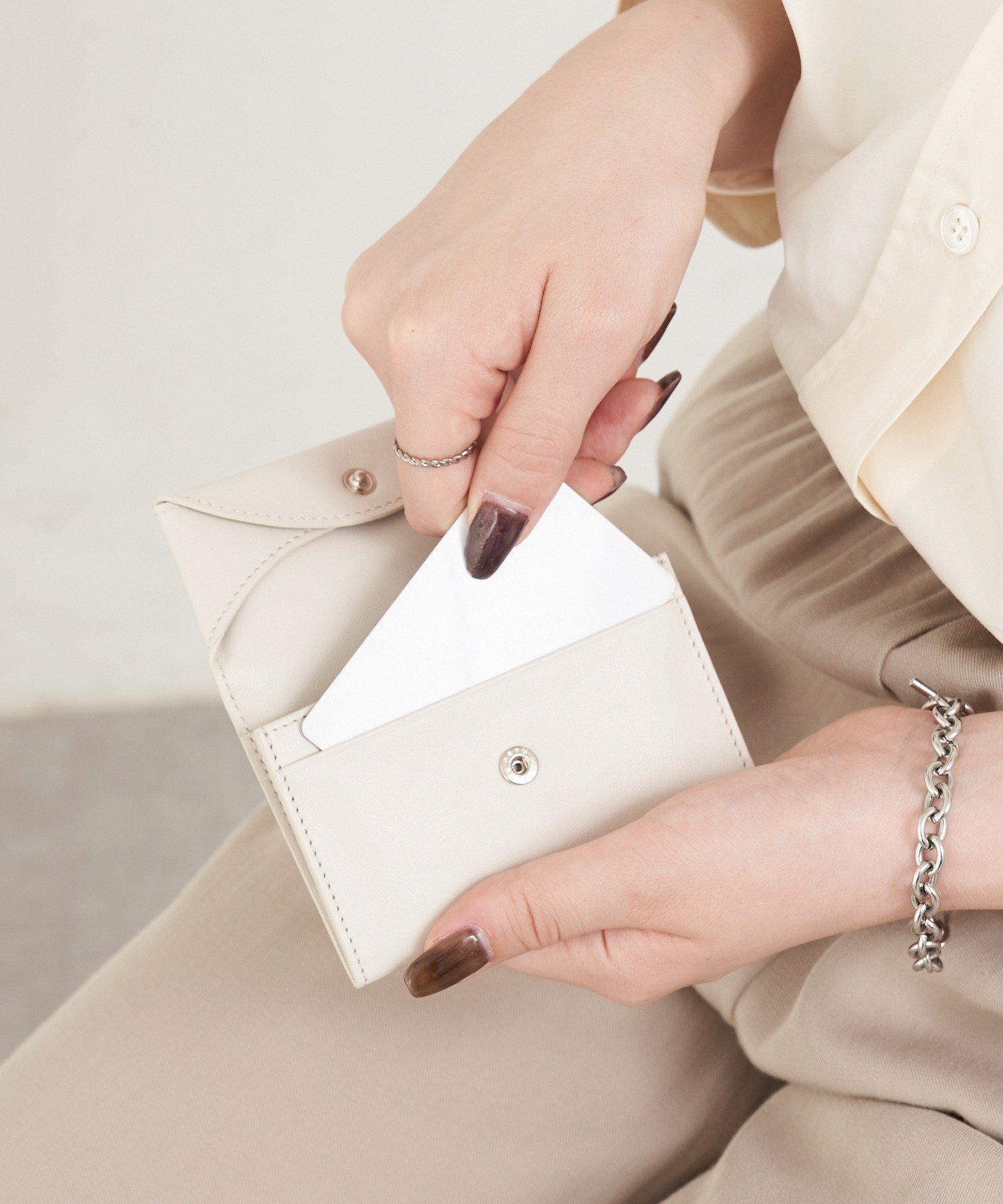 russet レザー名刺ケース ラシット ファッション雑貨 その他のファッション雑貨 ホワイト ブラック【送料無料】