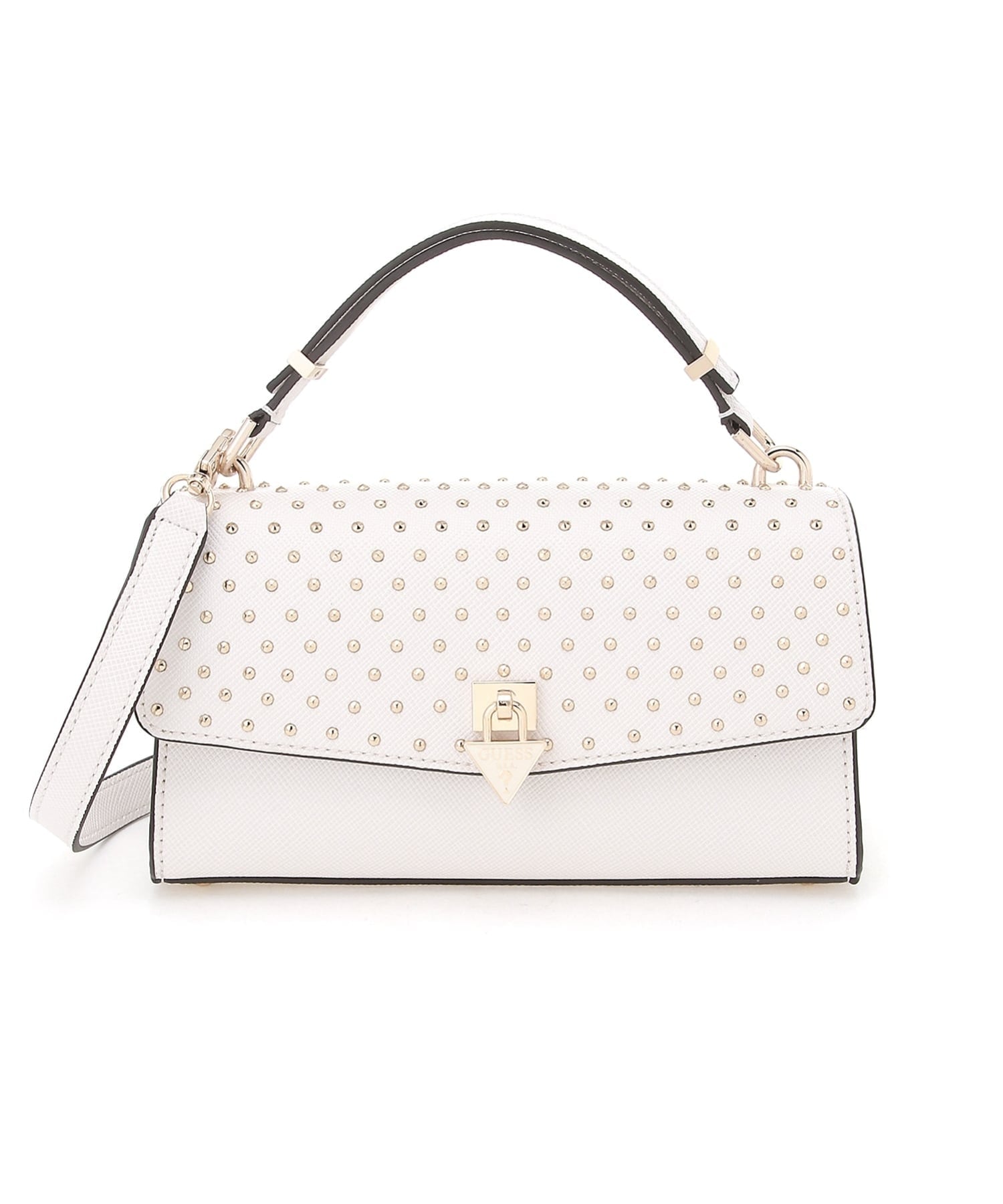 GUESS/(W)PATSIE Top Handle Flap ハンドバッグ ショルダーバッグ ゲス バッグ ショルダーバッグ ホワイト