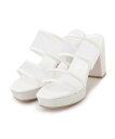 【SALE/50%OFF】ESPERANZA ダブルベルトラメ厚底ミュールサンダル 24SS エスペランサ シューズ・靴 サンダル ホワイト ベージュ ブラック...