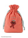 SESAME STREET MARKET デフォルメアート巾着 セサミストリートマーケット 財布・ポーチ・ケース ポーチ ブルー ピンク レッド