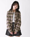 【SALE/52%OFF】repipi armario チェックルーズシャツ レピピアルマリオ トップス シャツ・ブラウス ブラック ピンク ブルー