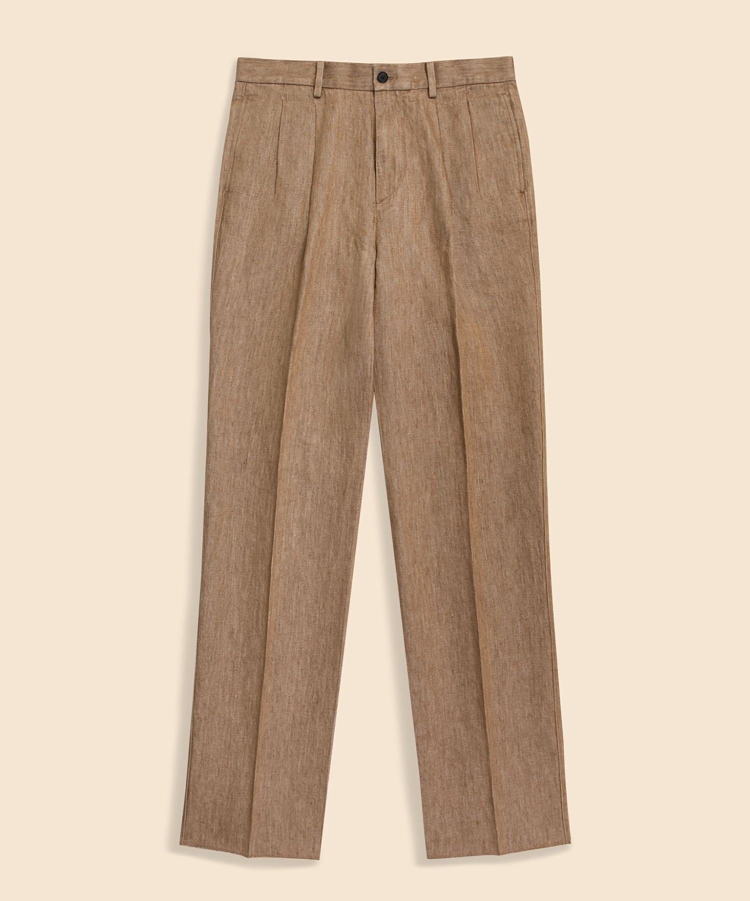 【SALE／50%OFF】BROOKS BROTHERS リネン プリーテッドパンツ PLT ブルックス ブラザーズ パンツ その他のパンツ ベージュ【送料無料】(4)