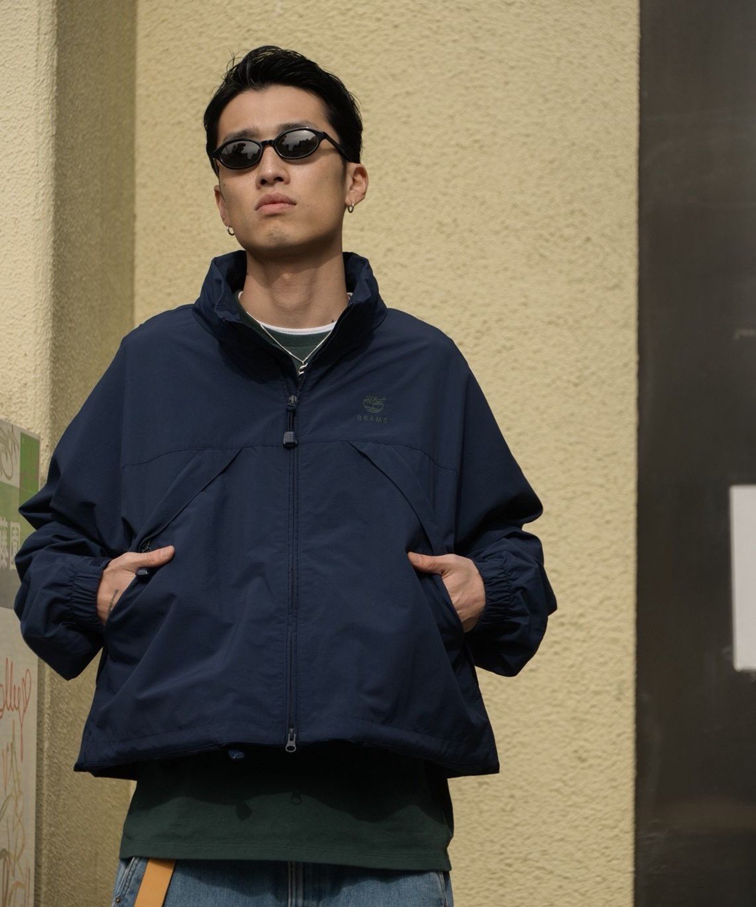 BEAMS 【別注】Timberland / Nylon Jacket ビームス メン ジャケット・アウター ブルゾン・ジャンパー カーキグリーン【送料無料】