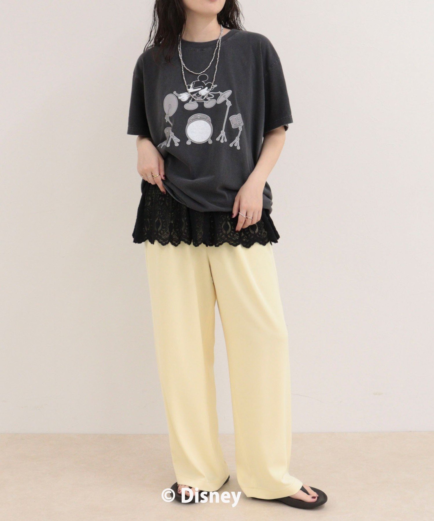 【GOOD ROCK SPEED/グッドロックスピード】MICKEYドラム半袖Tシャツ フレディ アンド グロスター トップス カットソー・Tシャツ ホワイト グレー