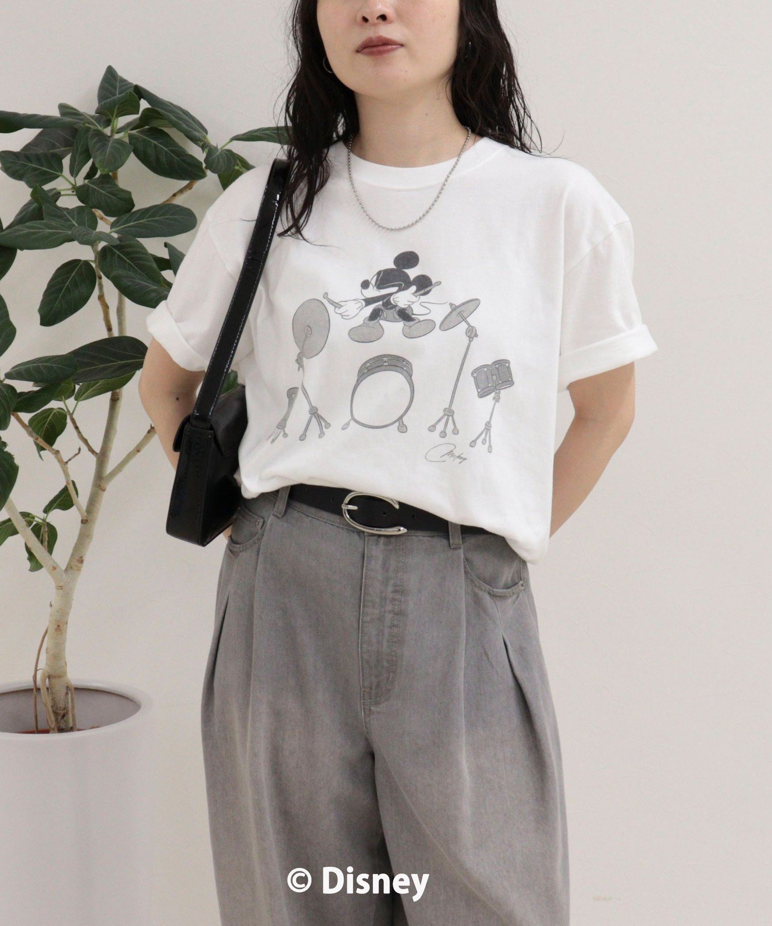 【GOOD ROCK SPEED/グッドロックスピード】MICKEYドラム半袖Tシャツ フレディ アンド グロスター トップス カットソー・Tシャツ ホワイト グレー