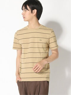 Garment Dyed Pique T-Shirt 20071610027710: Beige Garment Dyed Pique T-Shirt 20071610027710: Beige