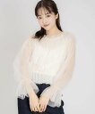 【SALE/70%OFF】Noela チュールトップス ノエラ トップス シャツ・ブラウス ホワイト ブラック パープル