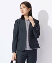 J.PRESS LADIES L 【セットアップ対応】BAHARIYE ノーカラー ジャケット ジェイプレス ジャケット・アウター ノーカラージャケット ネイビ...