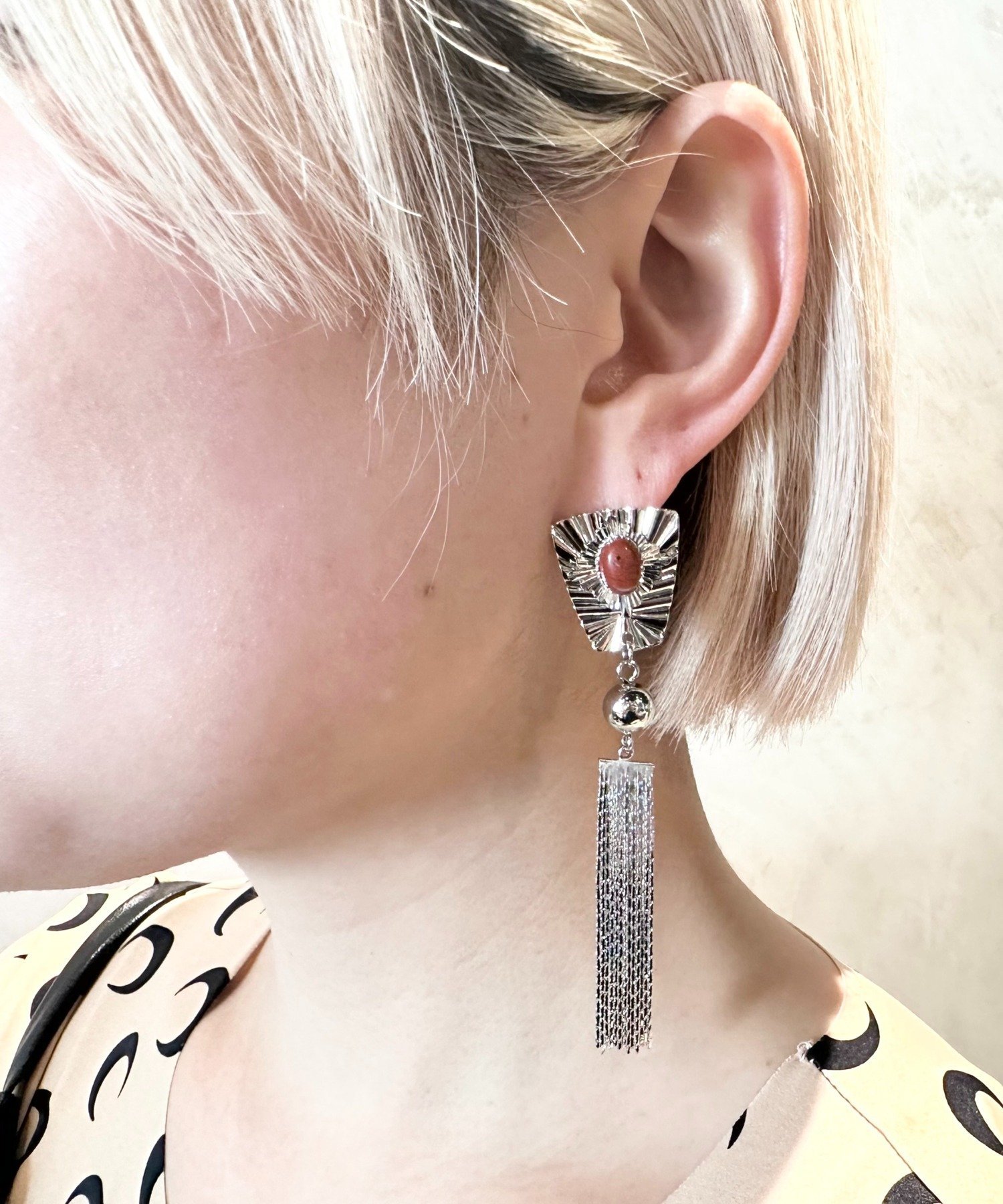 amplis 【amplis】jackyピアス シルバー/レッド ジュエルアディクト アクセサリー・腕時計 ピアス シルバー