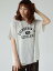 【SALE/30%OFF】Lugnoncure カレッジ風ロゴプリントミニ裏毛トップス テチチ トップス カットソー・Tシャツ ホワイト ブルー グレー 3,465円