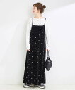 B.C STOCK 《追加4予約》【WEB限定】手洗い可 / ベロアフラワー刺繍ワンピース ベーセーストック ワンピース・ドレス ワンピース ブラック【送料無料】