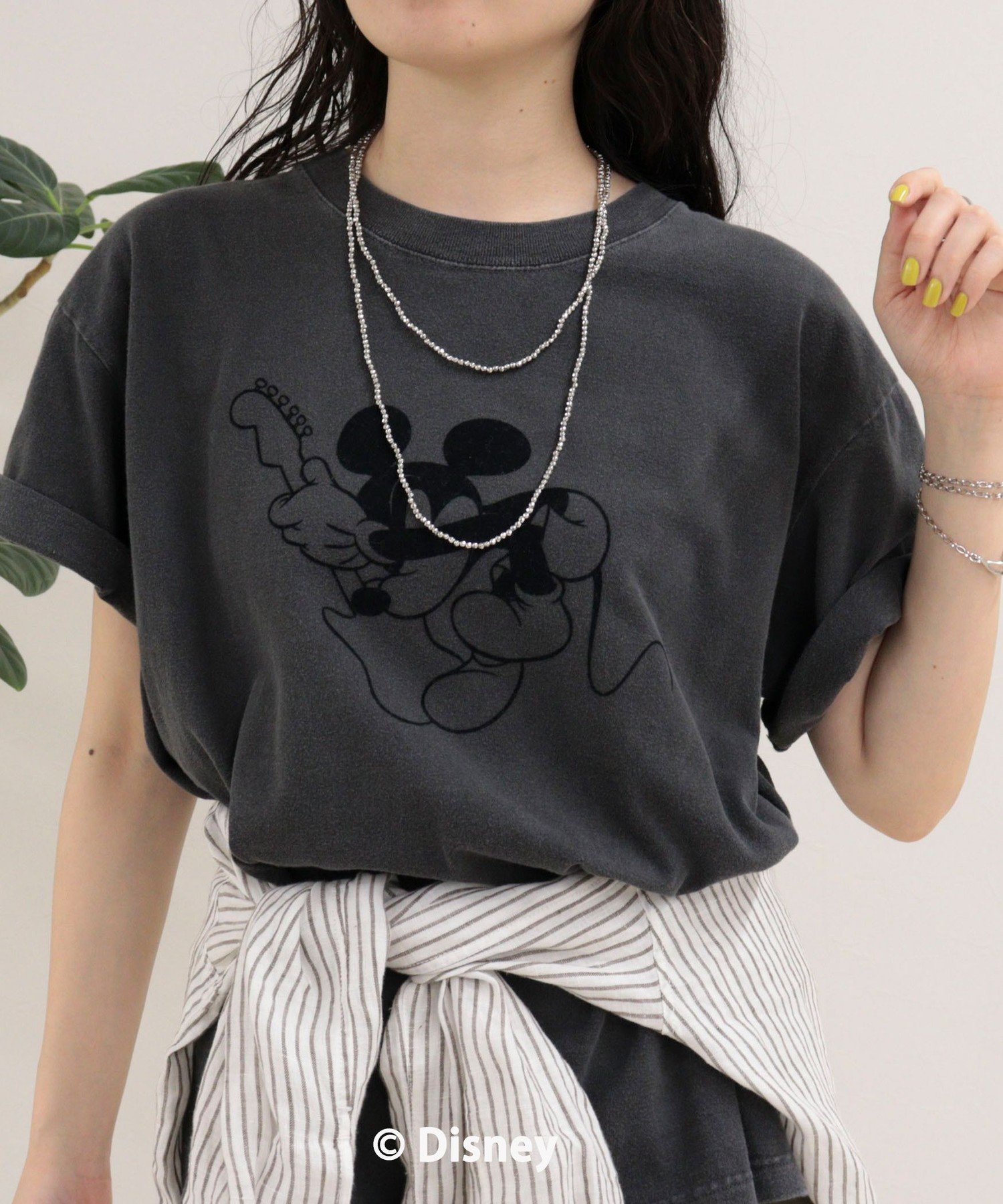 【GOOD ROCK SPEED/グッドロックスピード】MICKEYギター半袖Tシャツ フレディ アンド グロスター トップス カットソー・Tシャツ グレー ベージュ
