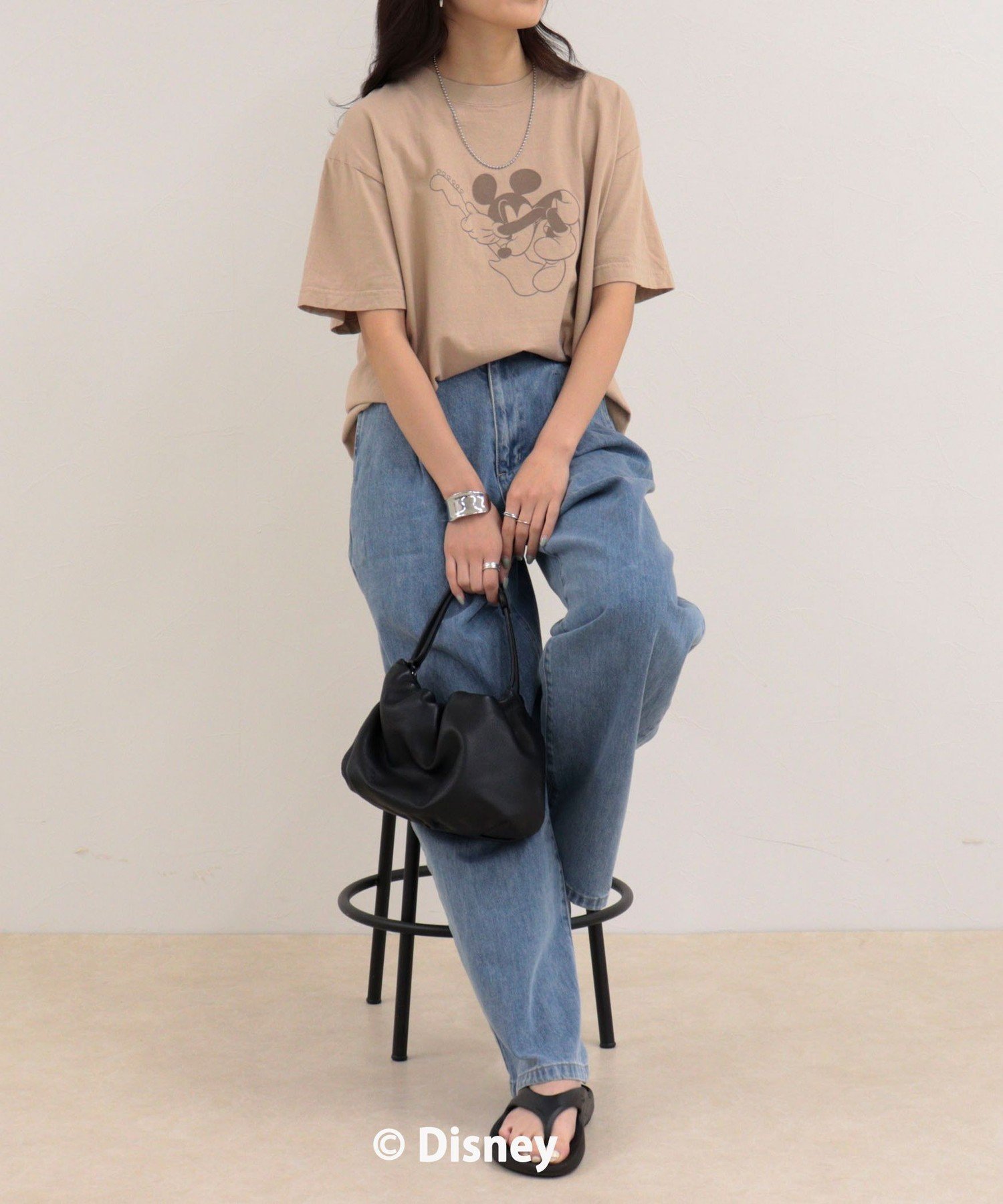 【GOOD ROCK SPEED/グッドロックスピード】MICKEYギター半袖Tシャツ フレディ アンド グロスター トップス カットソー・Tシャツ グレー ベージュ