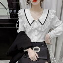 【SALE/40%OFF】Aimoon フォーマル シャツブラウス レース襟付き ミニミニストア トップス シャツ・ブラウス ホワイト