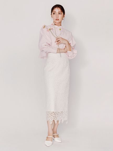 CELFORD オリジナルリボンメッシュレーススカート セルフォード スカート その他のスカート ホワイト ブラック ブルー【送料無料】のサムネイル