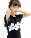 【SALE/50%OFF】子供服 Bee 胸元レーストップス チュール袖 シンプル 子供服 キッズ 女の子 Bee カンコクコドモフク ビー トップス ノースリ...
