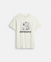 COACH OUTLET 【COACH X PEANUTS】スヌーピー シグネチャー スクエア Tシャツ コーチ アウトレット トップス カットソー・Tシャツ ホワイト【送料無料】