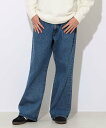 【SALE/40%OFF】BEAMS HEART MEN デニム バギー フレア パンツ ビームス アウトレット パンツ ジーンズ・デニムパンツ ブラック ネイビー【送料無料】