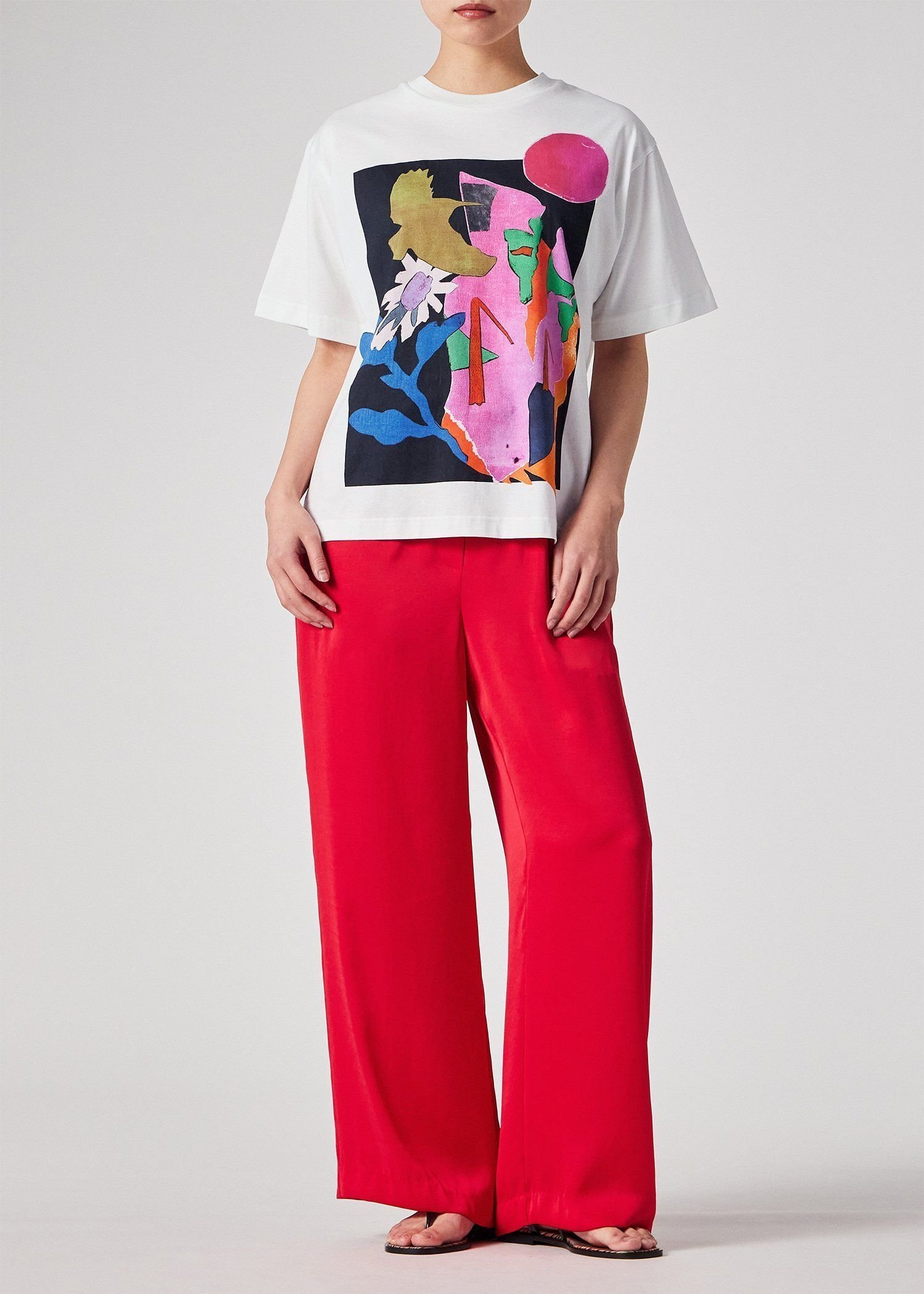 Paul Smith ウィメンズ "River Collage" 半袖Tシャツ ポール・スミス トップス カットソー・Tシャツ ホワイト【送料無料】