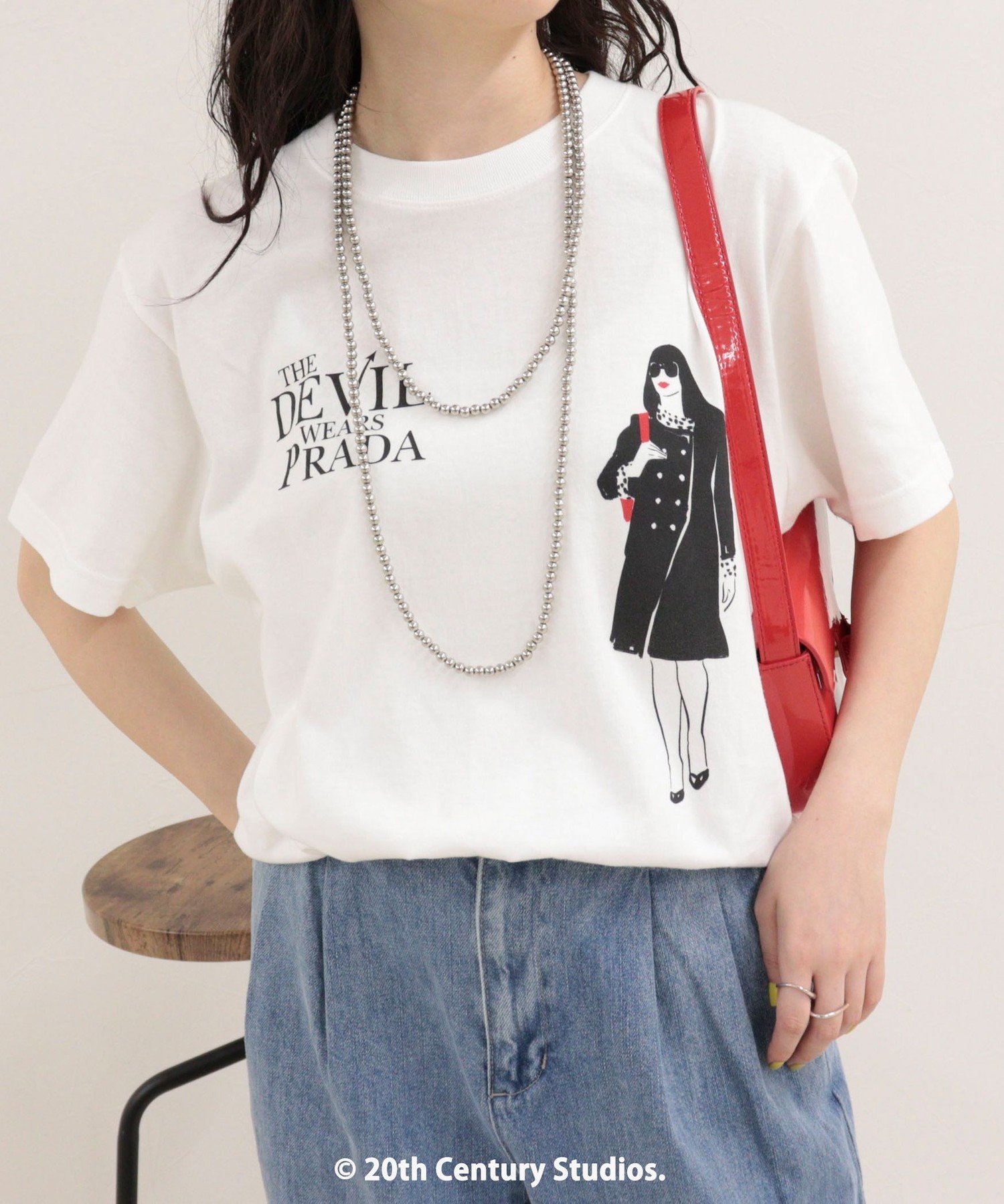 fredy emue 【GOOD ROCK SPEED/グッドロックスピード】The DEVIL wears PRADA半袖Tシャツ フレディ アンド グロスター トップス カットソー・Tシャツ ホワイト【送料無料】（楽天・Rakuten Fashion）