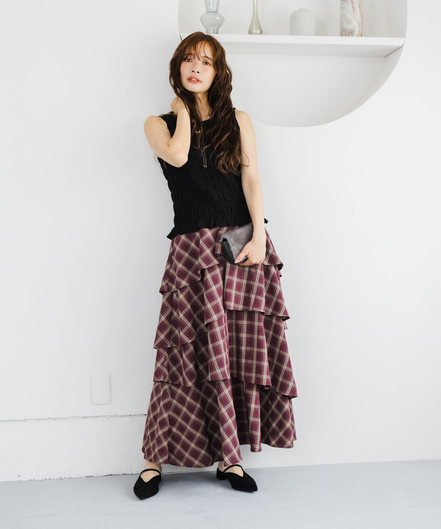 mysty woman 【LE VERNIS】Wallet Bag ミスティウーマン バッグ ボディバッグ・ウエストポーチ グレー