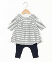 【SALE/30%OFF】PETIT BATEAU ミニマリニエールワンピース&レギンスセット プチバトー ワンピース・ドレス ワンピース【送料無料】