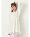 アースミュージック&エコロジー 服 レディース earth music&ecology チュールドッキングチュニック トップス/レディース/24SS アースミュージック&エコロジー トップス カットソー・Tシャツ ホワイト ブラック ピンク【送料無料】