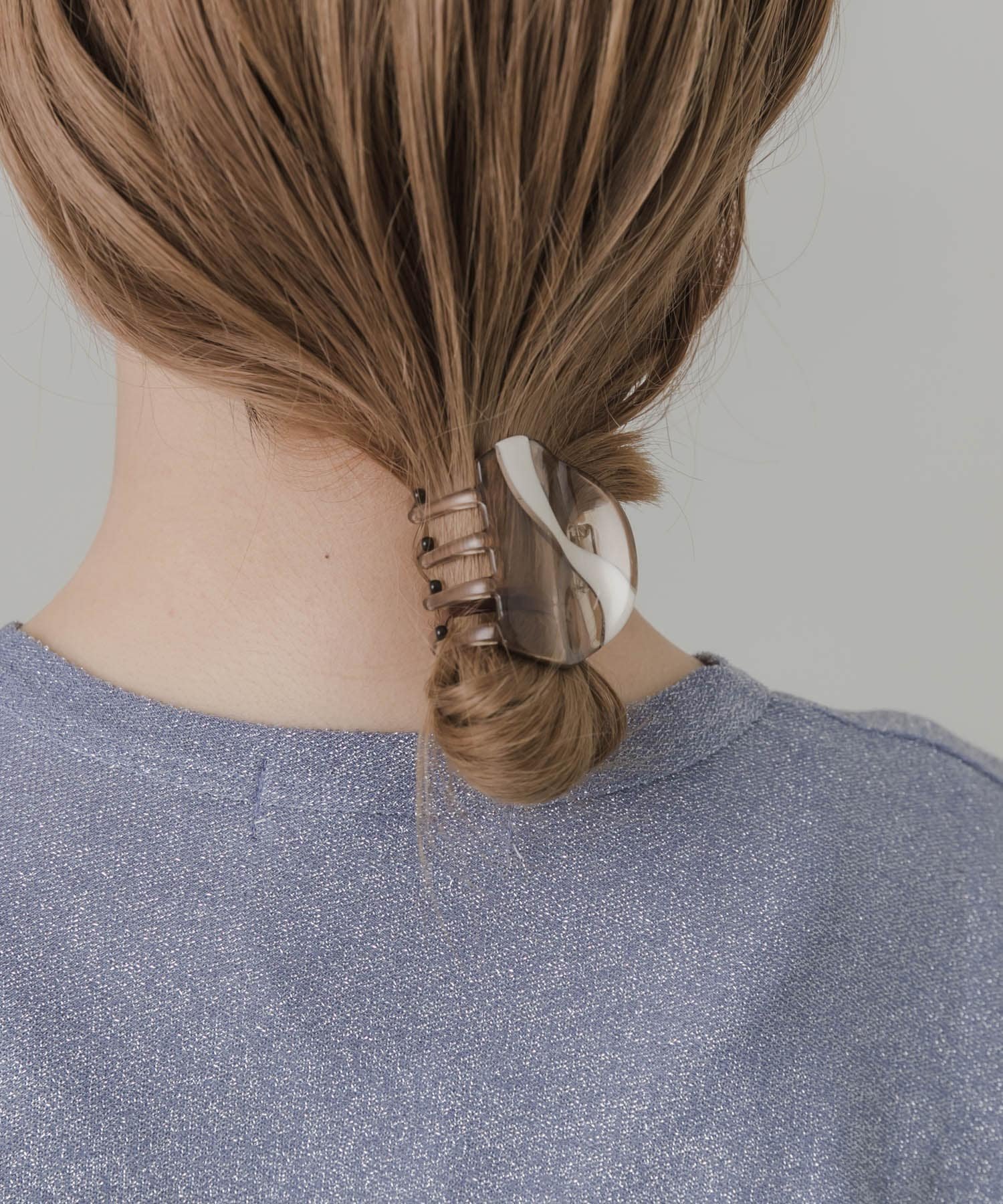 SMELLY カーブラインクリアバンス スメリー ヘアアクセサリー バレッタ・ヘアクリップ・ヘアピン ブラウン