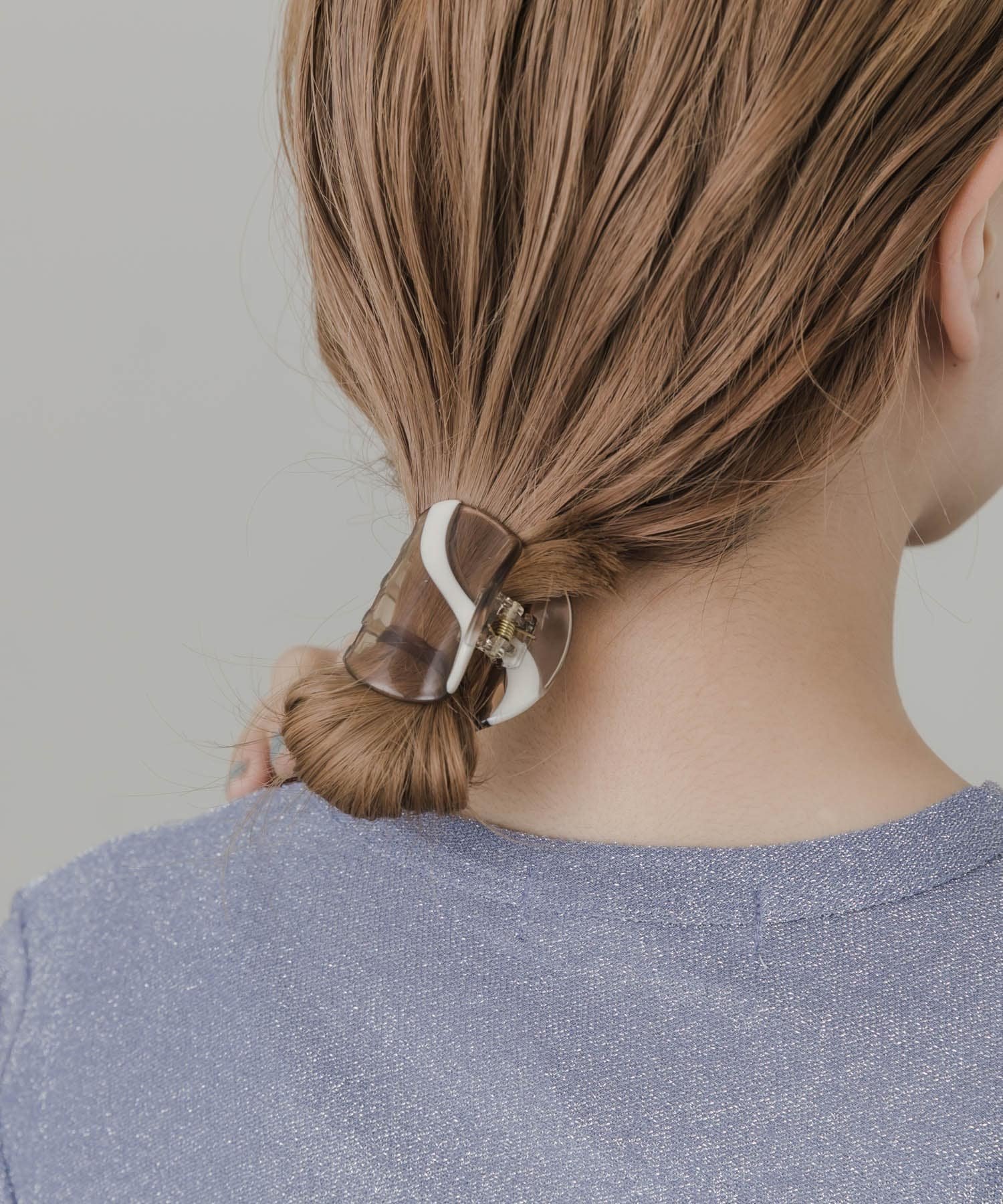 SMELLY カーブラインクリアバンス スメリー ヘアアクセサリー バレッタ・ヘアクリップ・ヘアピン ブラウン