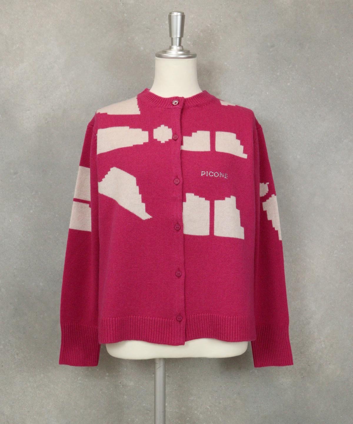 【SALE／40%OFF】STUDIO PICONE ウール*カシミヤピコカーディガン スタジオピッコーネ トップス カーディガン ブルー ピンク ブラック【送料無料】