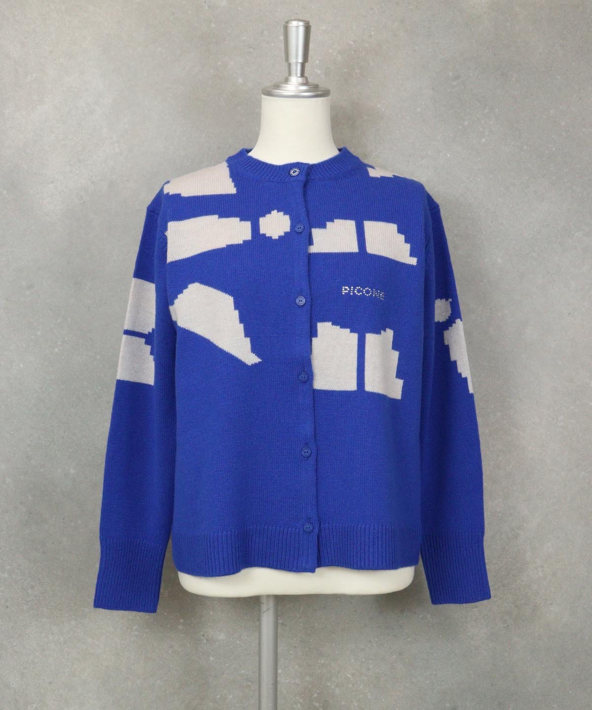【SALE／40%OFF】STUDIO PICONE ウール*カシミヤピコカーディガン スタジオピッコーネ トップス カーディガン ブルー ピンク ブラック【送料無料】