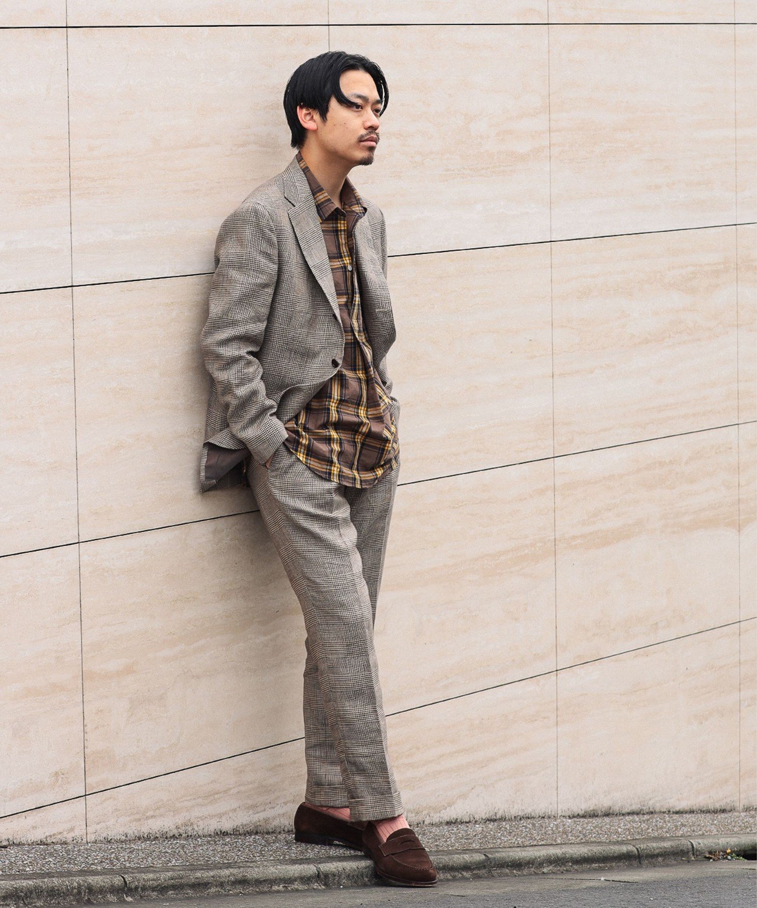 【SALE／40%OFF】Brilla per il gusto COLONY CLOTHING * Brilla per il gusto / 別注 コットンリネン チェック プールサイド シャツ ビームス アウトレット トップス シャツ・ブラウス ブラウン【送料無料】