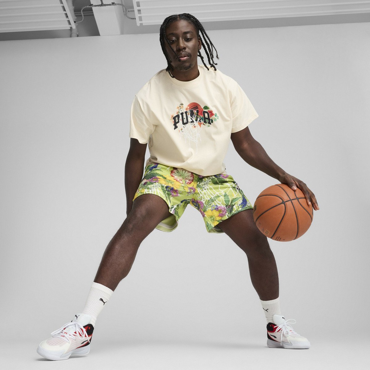 【SALE／30%OFF】PUMA メンズ バスケットボール ダンク イン フローラル 半袖 Tシャツ I プーマ トップス カットソー・Tシャツ