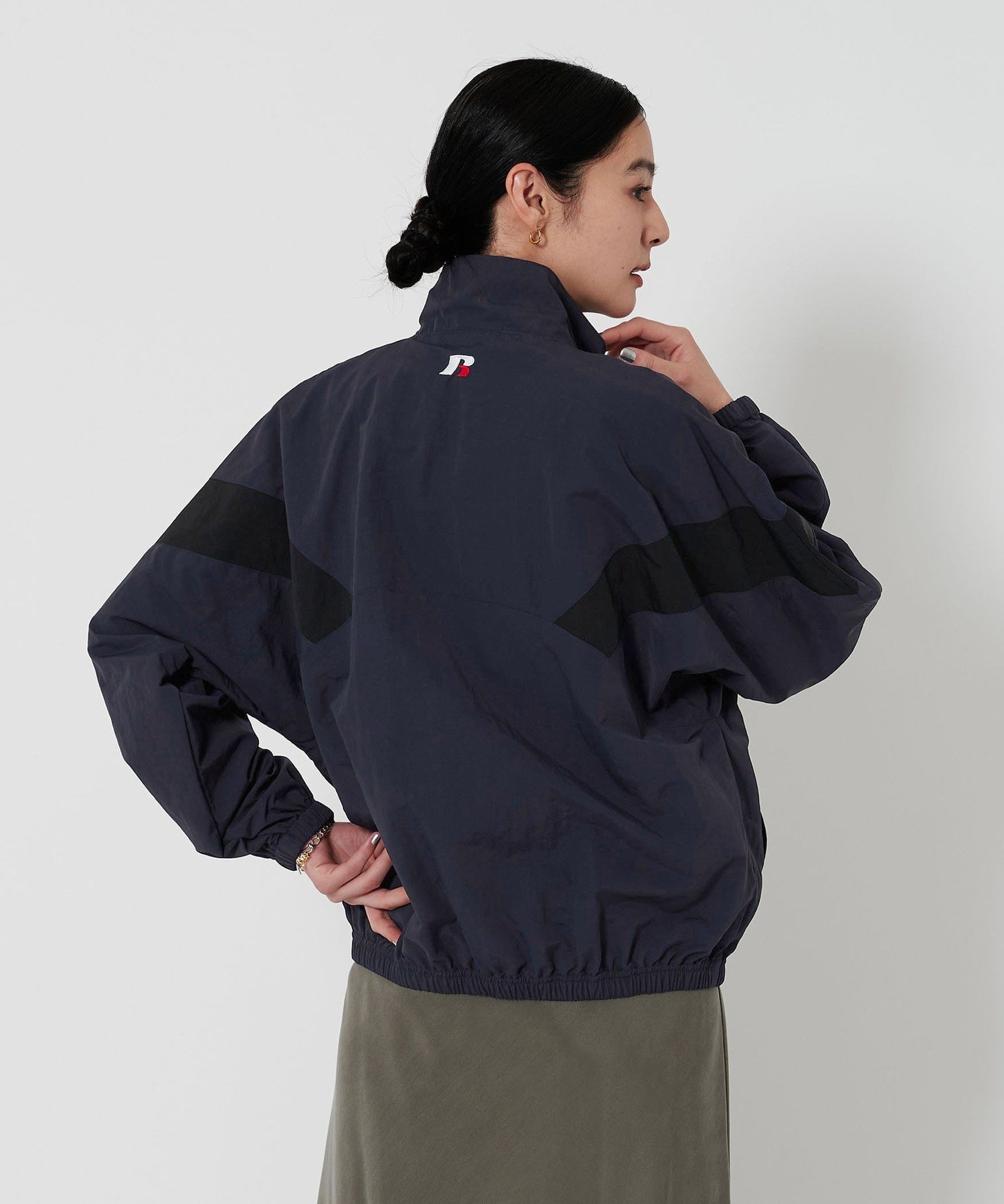 【SALE／50%OFF】BEAUTY&YOUTH UNITED ARROWS 【別注】＜RUSSELL ATHLETIC＞ナイロンジャケット ユナイテッドアローズ アウトレット ジャケット・アウター ナイロンジャケット ネイビー ワインレッド【送料無料】