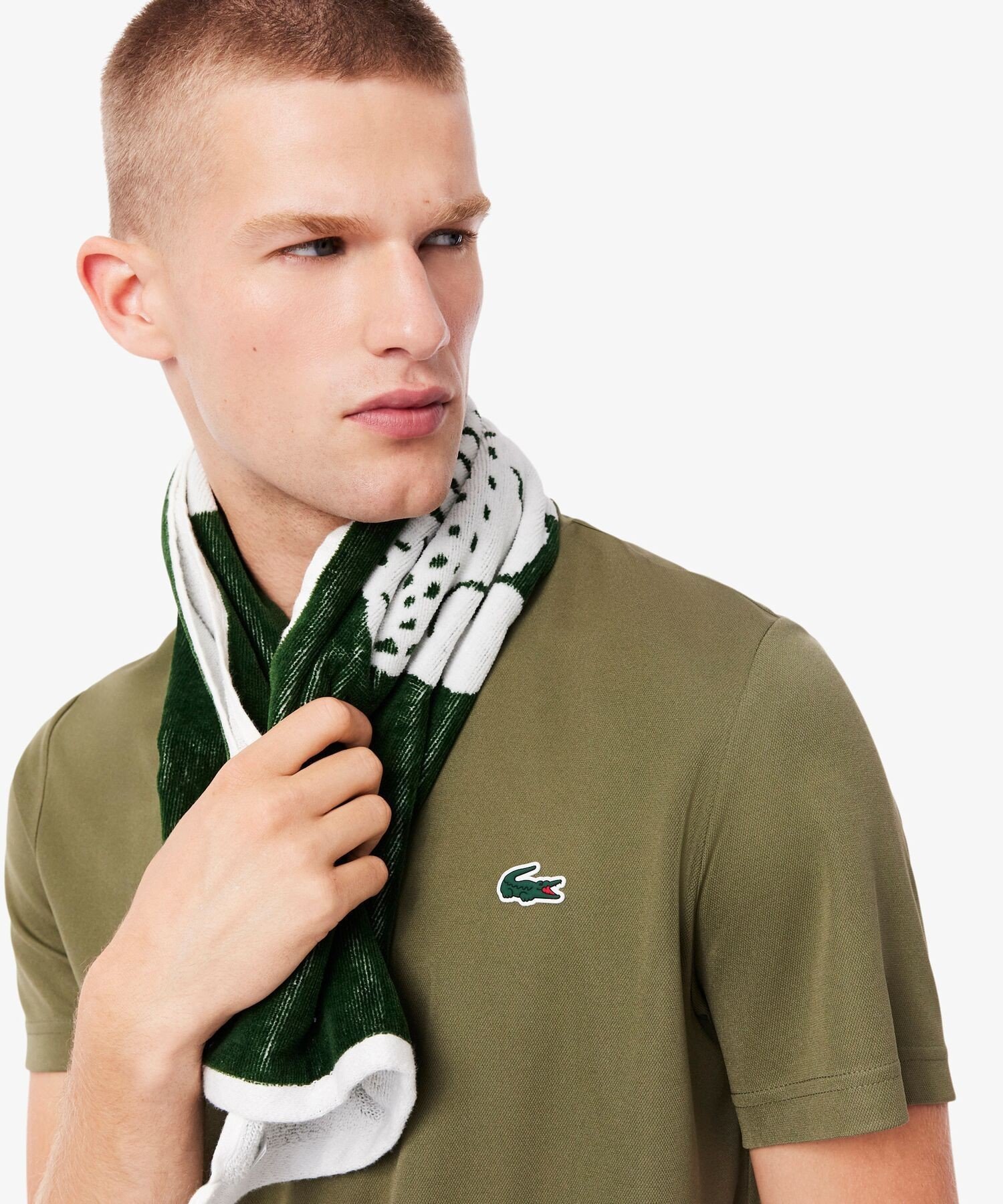【SALE／30%OFF】LACOSTE ラケットグラフィックウルトラドライTシャツ ラコステ トップス カットソー・Tシャツ ホワイト グリーン【送料無料】