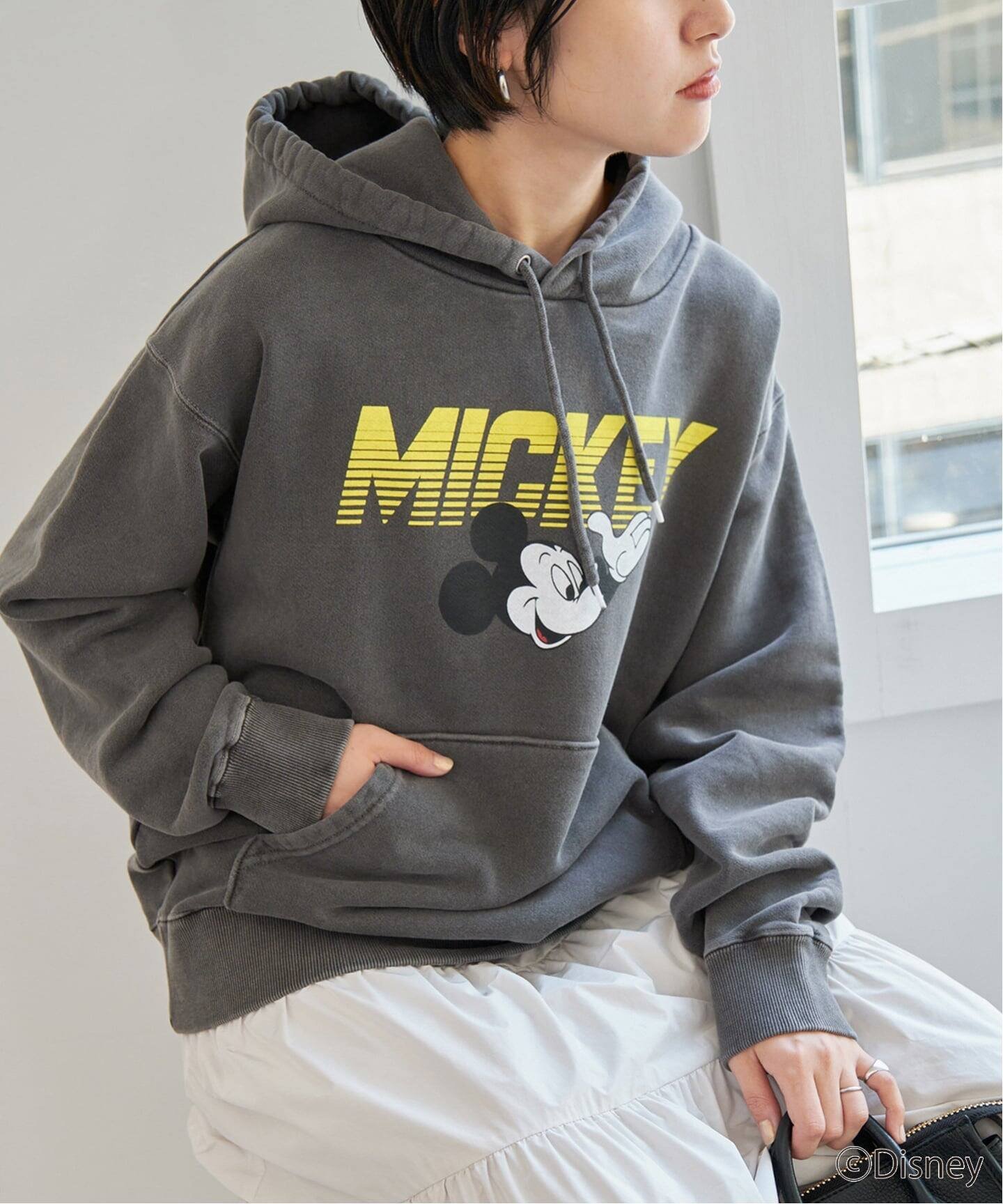 Spick & Span 《WEB限定追加予約》GOOD ROCK SPEED x Spick 別注 MICKEY / SWEAT スピックアンドスパン トップス パーカー・フーディー グレー ブラック【送料無料】のサムネイル