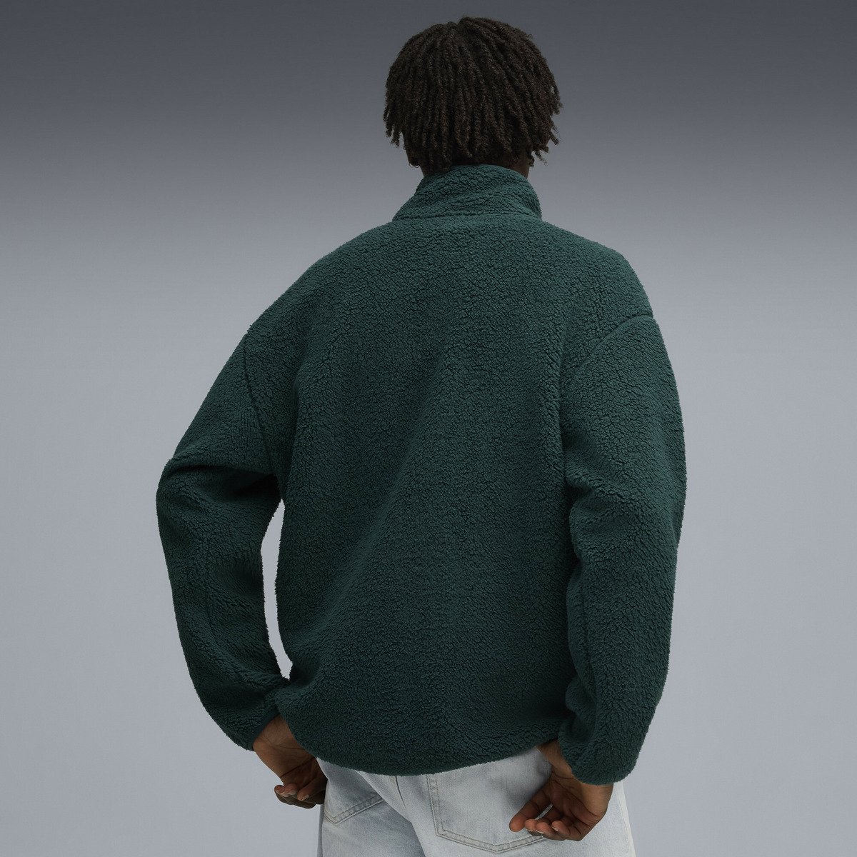 【SALE／30%OFF】PUMA メンズ ESS エレベーテッド リラックスド フルジップ シェルパ ジャケット プーマ ジャケット・アウター ナイロンジャケット グリーン【送料無料】