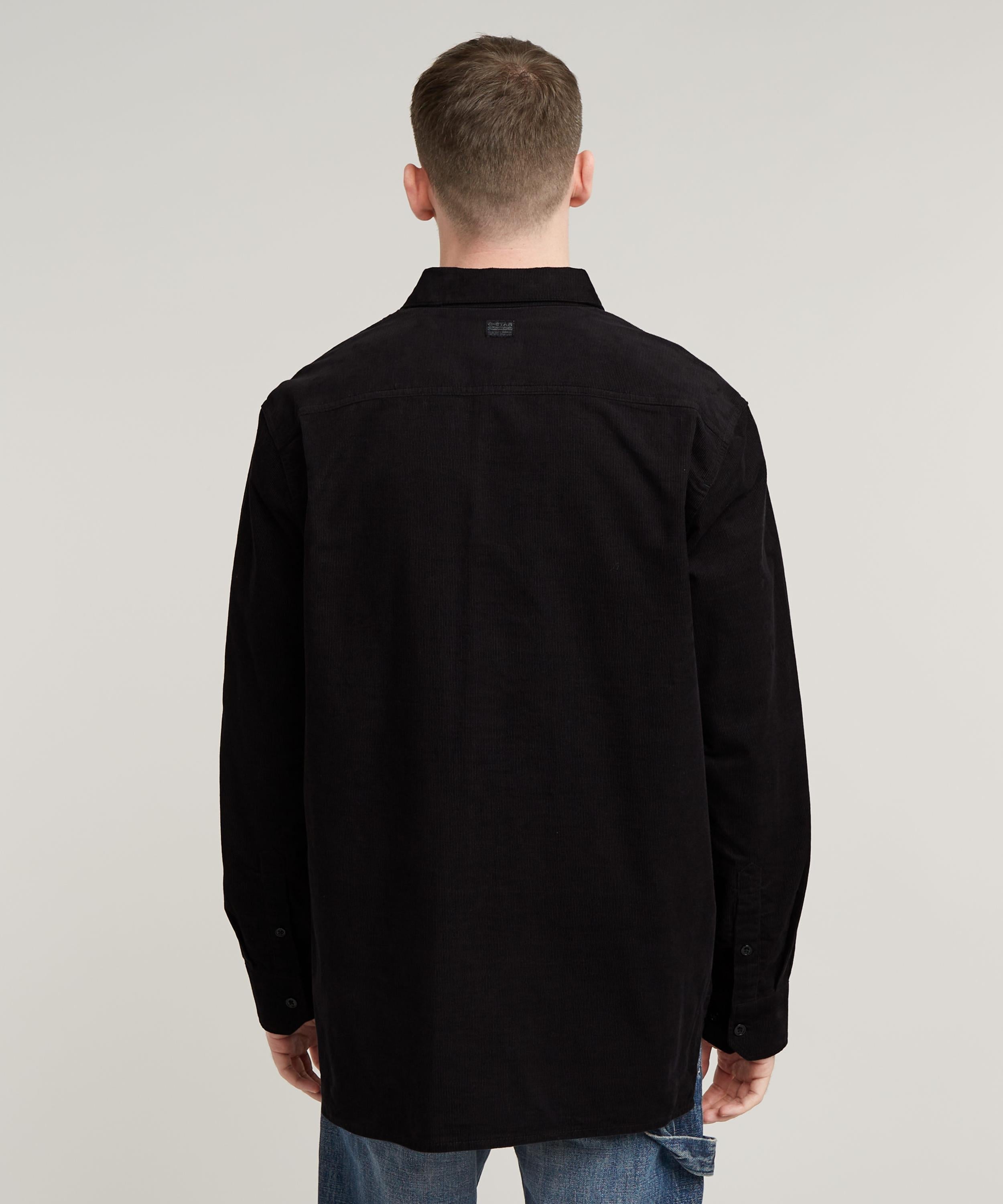 【公式ショップ】CLEAN REGULAR SHIRT/レギュラーフィットコーデュロイシャツ ジースターロゥ トップス シャツ・ブラウス ブラック