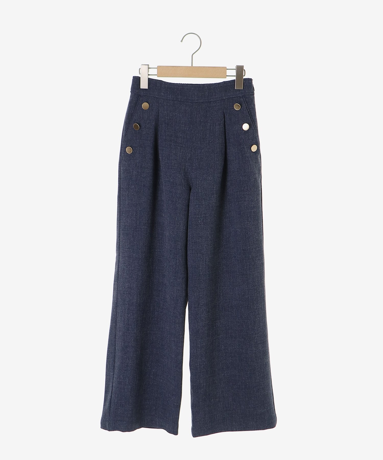 【SALE／10%OFF】le.coeur blanc 【日本製】メランジ調マリンワイドパンツ ルクー...