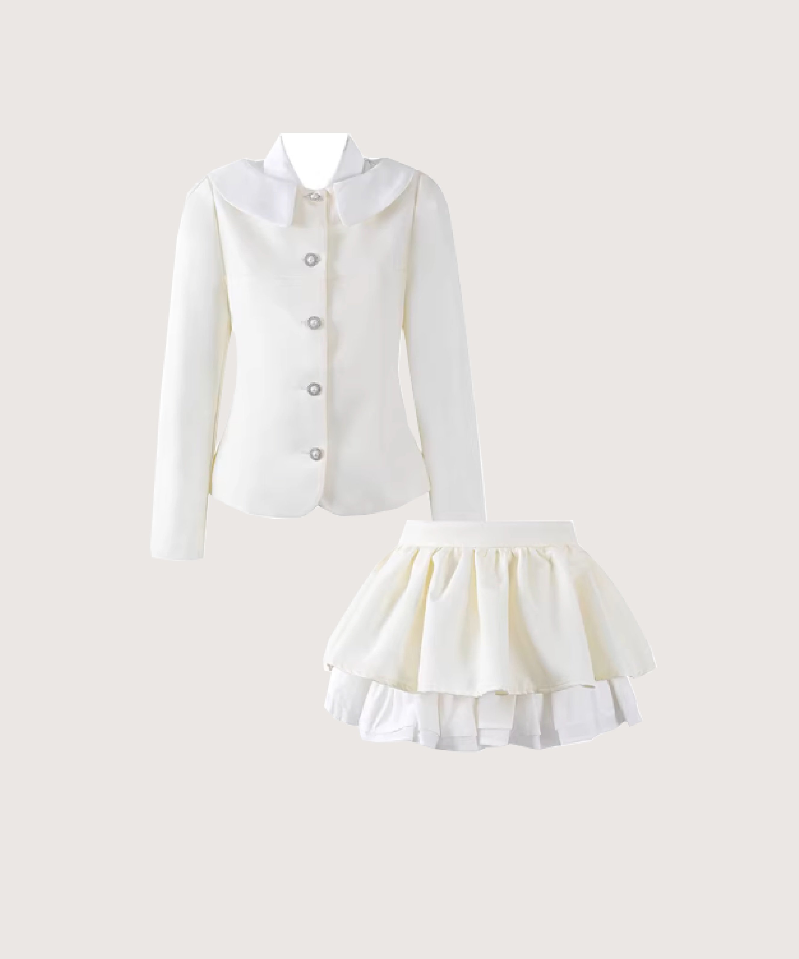 LA POMME petit Princess Pearl Button Jacket Set Up ラポミ・プチ オールインワン・オーバーオール その他のオールインワン・オーバーオール【送料無料】