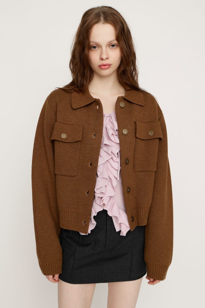 【SALE／20%OFF】SLY FRONT BUTTON KNIT カーディガン スライ トップス カーディガン【送料無料】