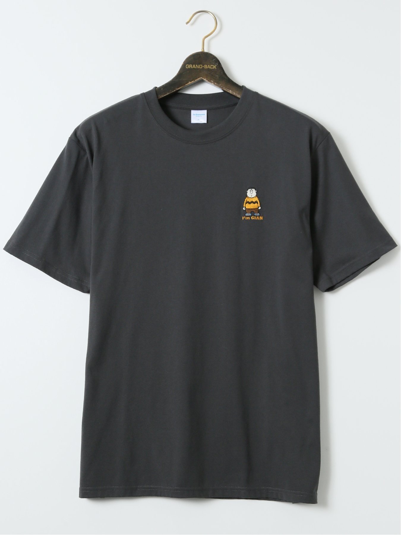 【大きいサイズ】ドラえもん/ジャイアン 吸水速乾 クルーネック 半袖Tシャツ タカキュー トップス カットソー・Tシャツ グレー ホワイト イエロー グリーン